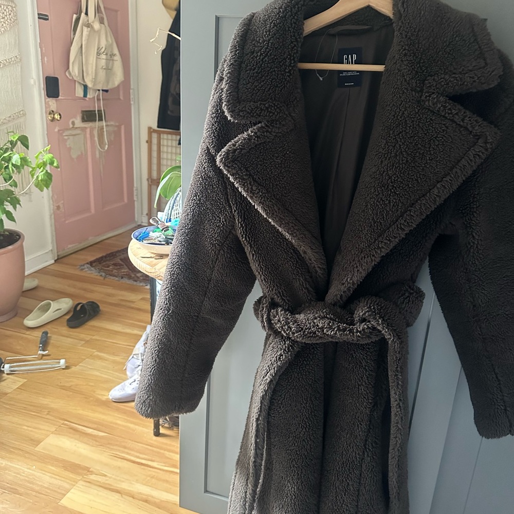 GAP Women's Dark Brown Teddy Jacket
